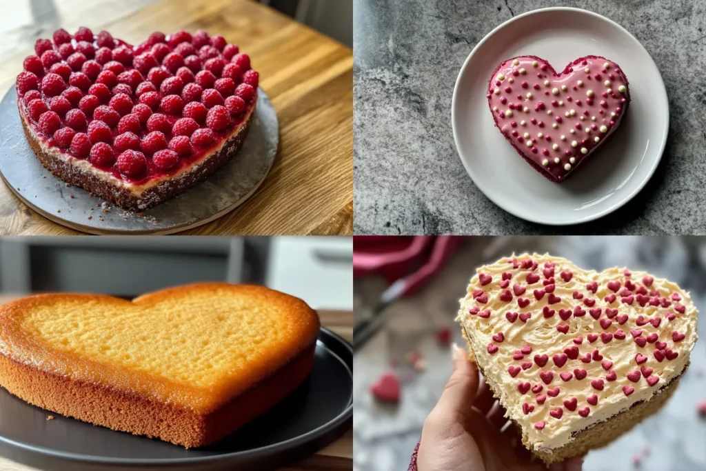 How to make a heart-shaped cake without a heart-shaped pan?