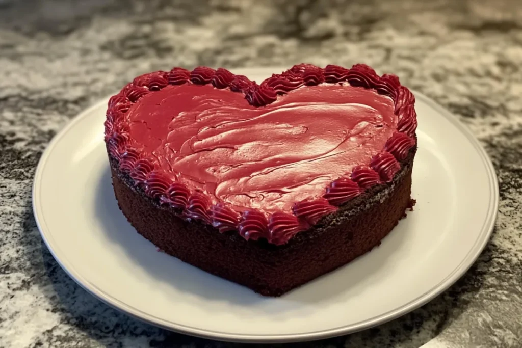 How do I make a heart-shaped cake?