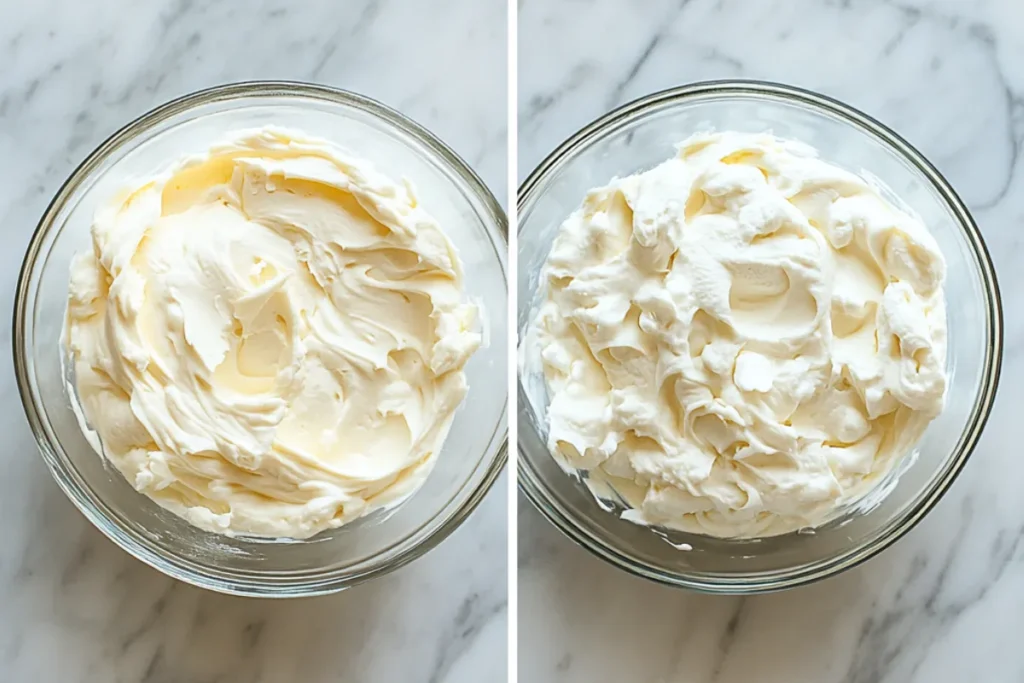 What's the difference between cream cheese and whipped cream cheese spread?