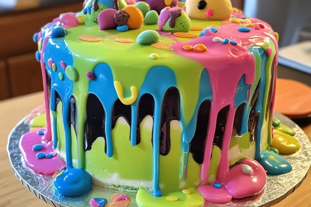 How to make slime for birthday cake?